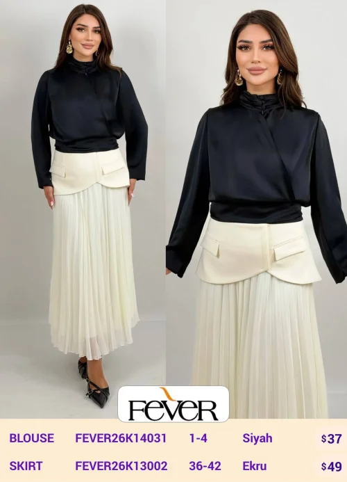 Блузка FEVER (Black, модель FEVER26K14031) оптом