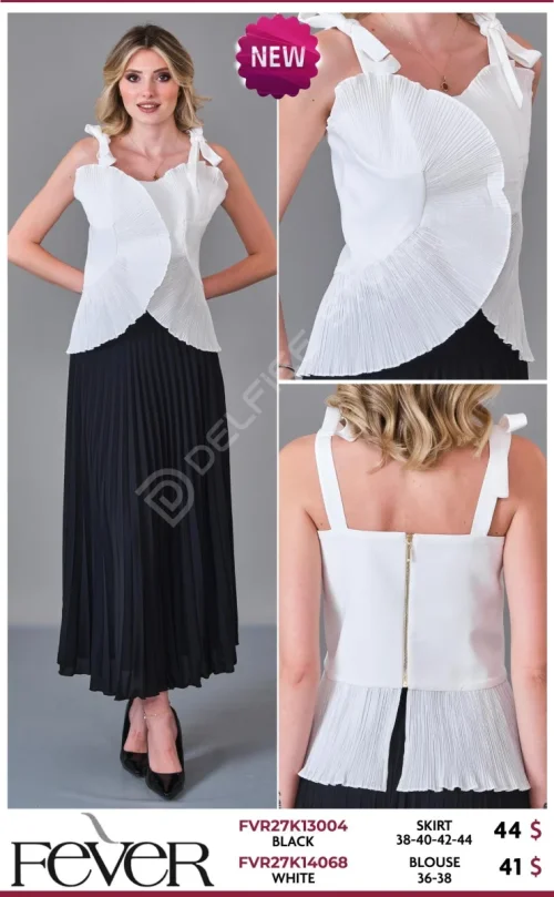 Блузка FEVER (White, модель FVR27K14068) оптом