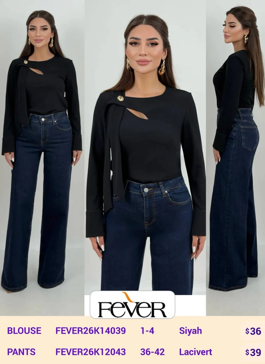 Блузка FEVER (Black, модель FEVER26K14039) оптом