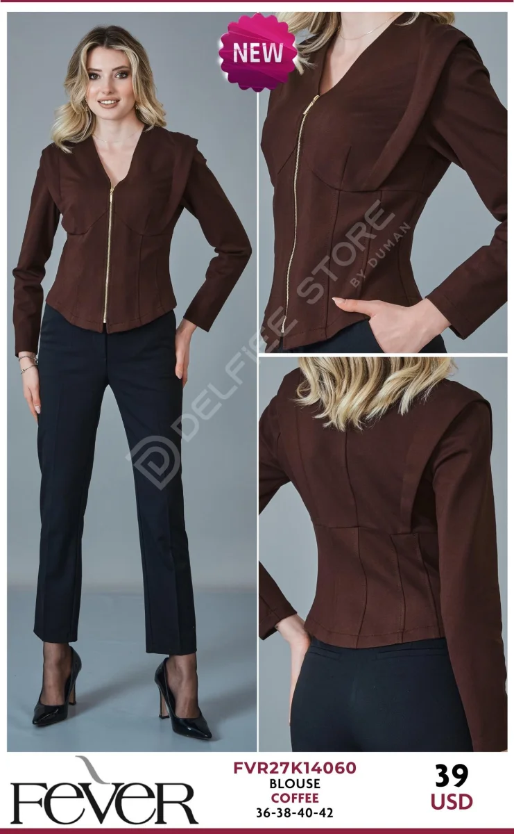 Блузка FEVER (Brown, модель FVR27K14060) оптом