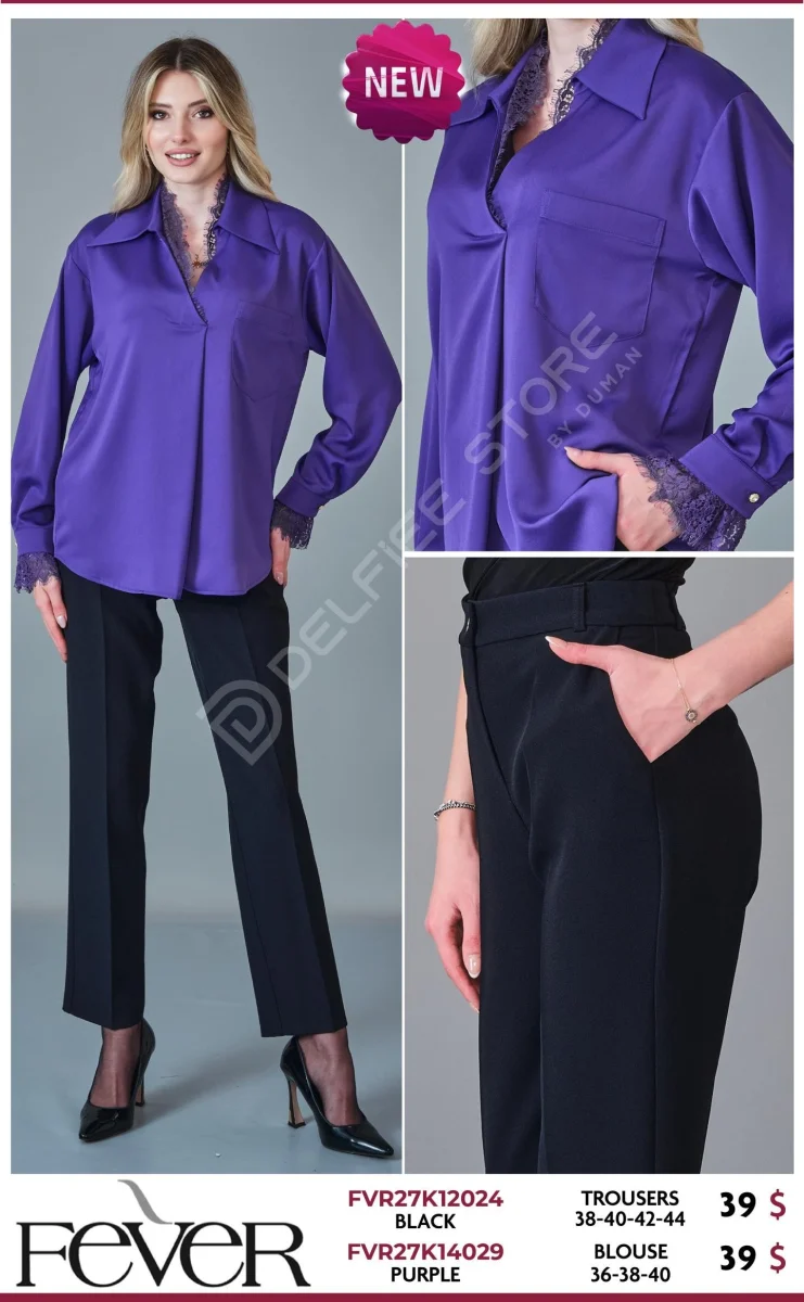 Блузка FEVER (Purple, модель FVR27K14029) оптом