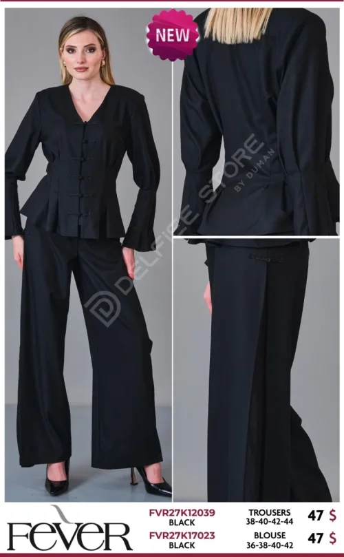 Блузка FEVER (Black, модель FVR27K17023) оптом