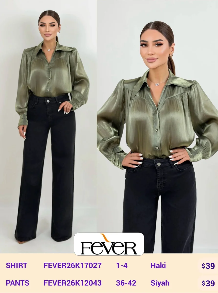 Рубашка FEVER (Olive, модель FEVER26K17027) оптом