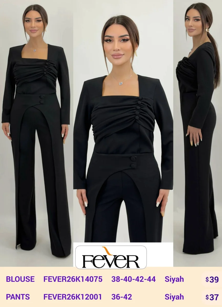 Блузка FEVER (Black, модель FEVER26K14075) оптом