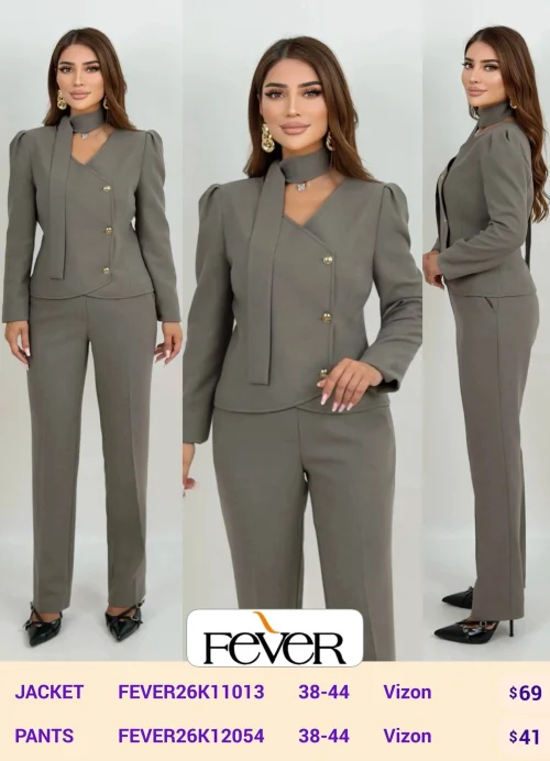 Брюки FEVER (Beige, модель FEVER26K12054) оптом