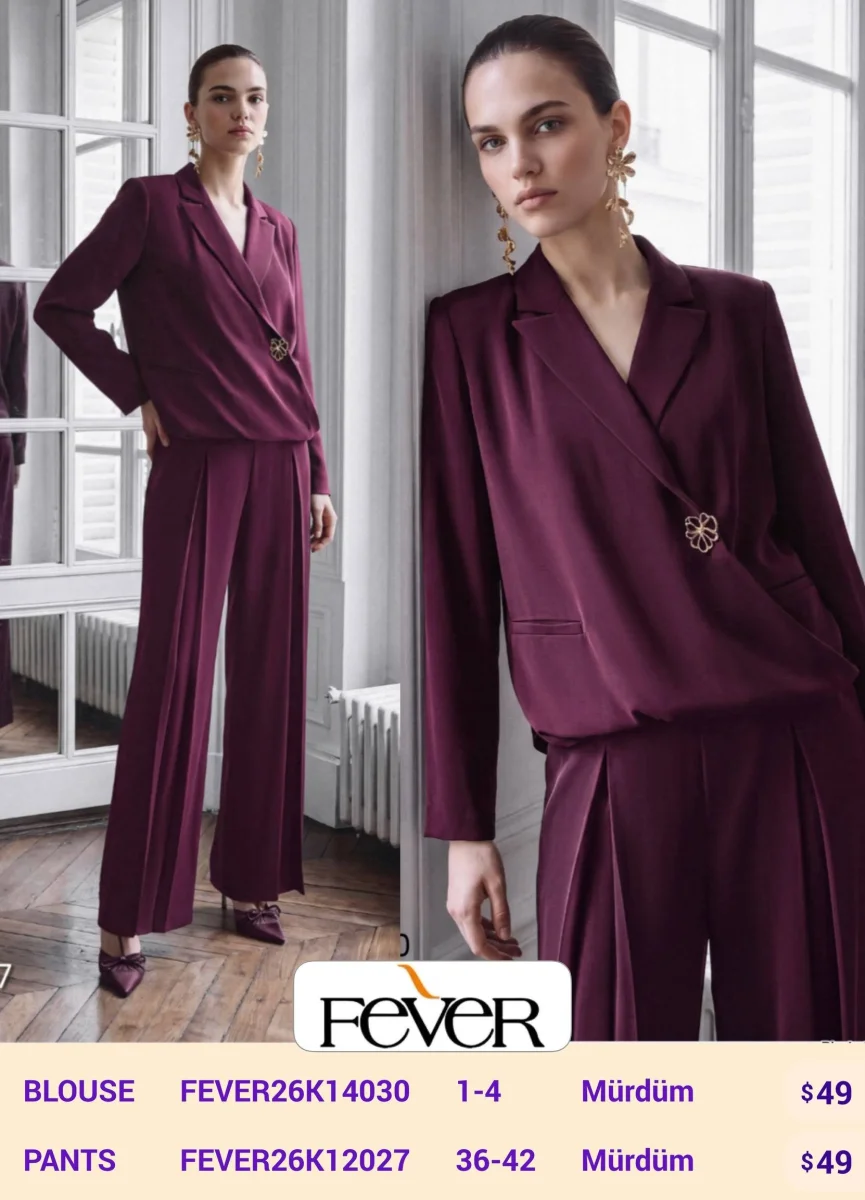 Брюки FEVER (Purple, модель FEVER26K12027) оптом