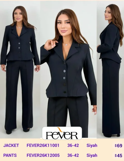 Брюки FEVER (Black, модель FEVER26K12005) оптом