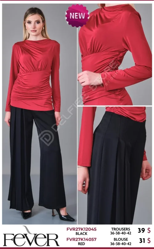 Блузка FEVER (Red, модель FVR27K14057) оптом