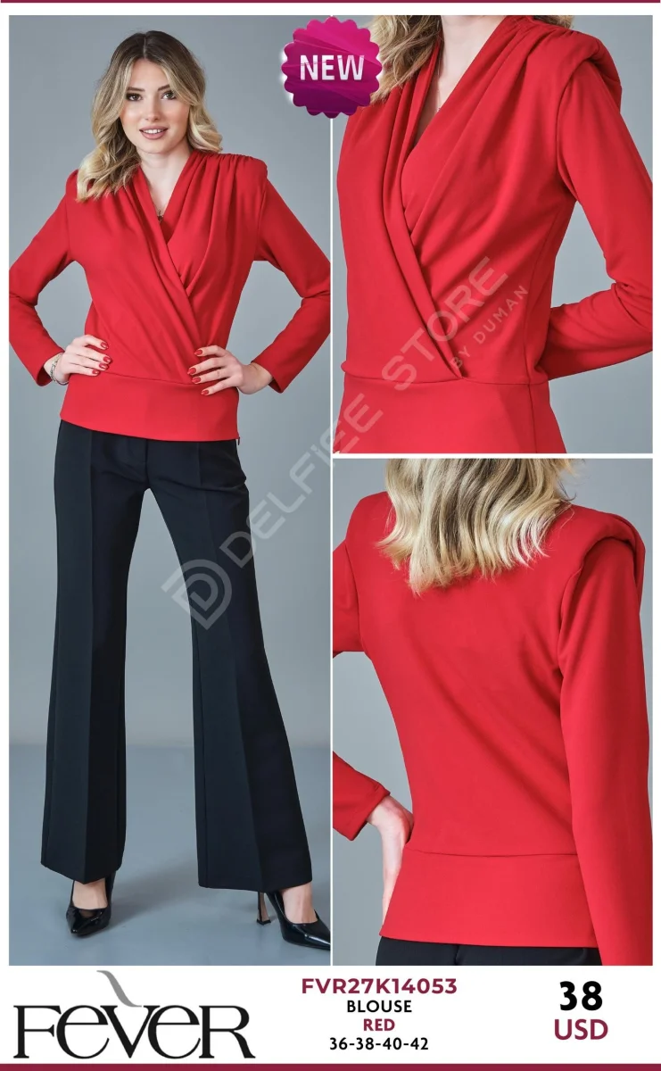 Блузка FEVER (Red, модель FVR27K14053) оптом
