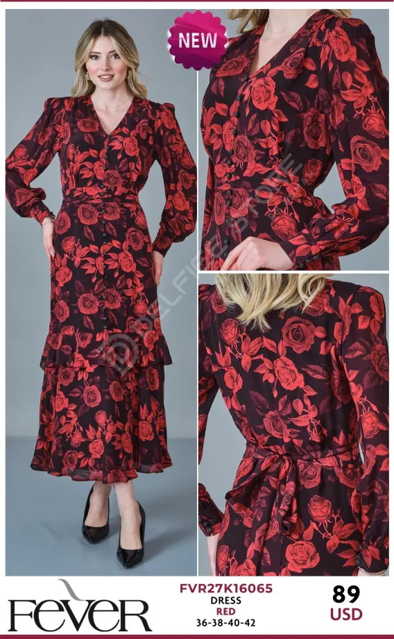 Платье FEVER (Red, модель FVR27K16065) оптом