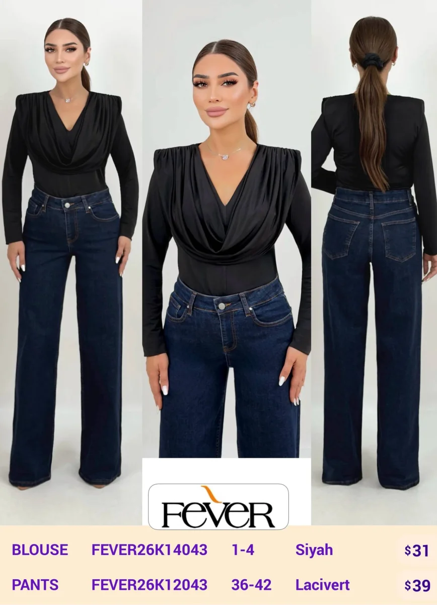 Блузка FEVER (Black, модель FEVER26K14043) оптом