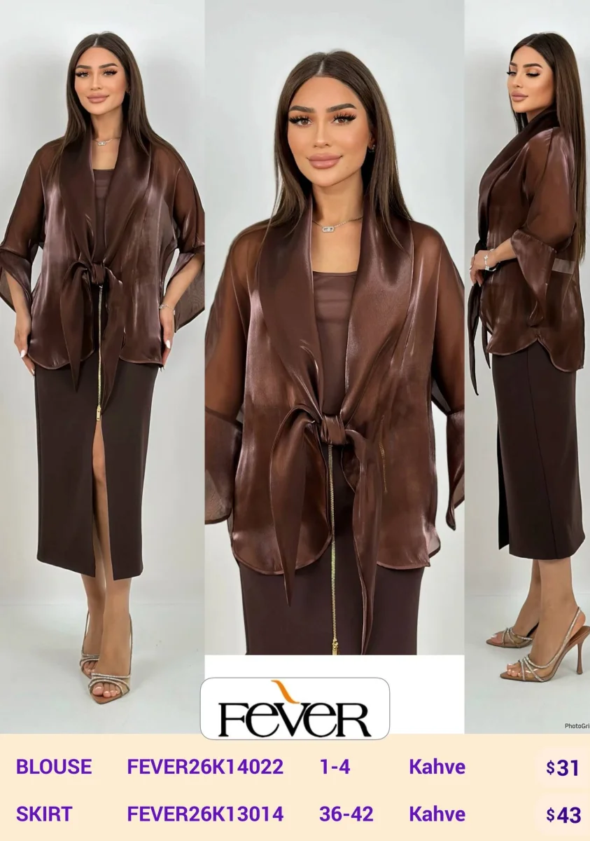 Блузка FEVER (Brown, модель FEVER26K14022) оптом