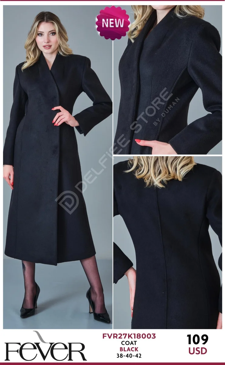 Пальто FEVER (Black, модель FVR27K18003) оптом