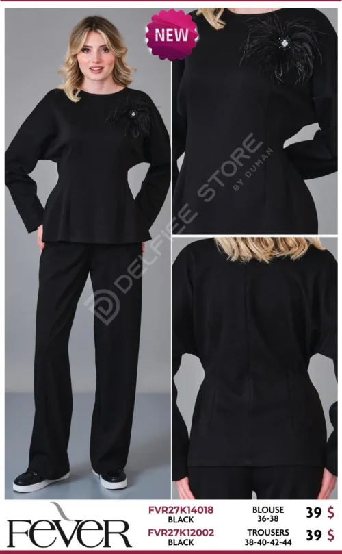 Блузка FEVER (Black, модель FVR27K14018) оптом