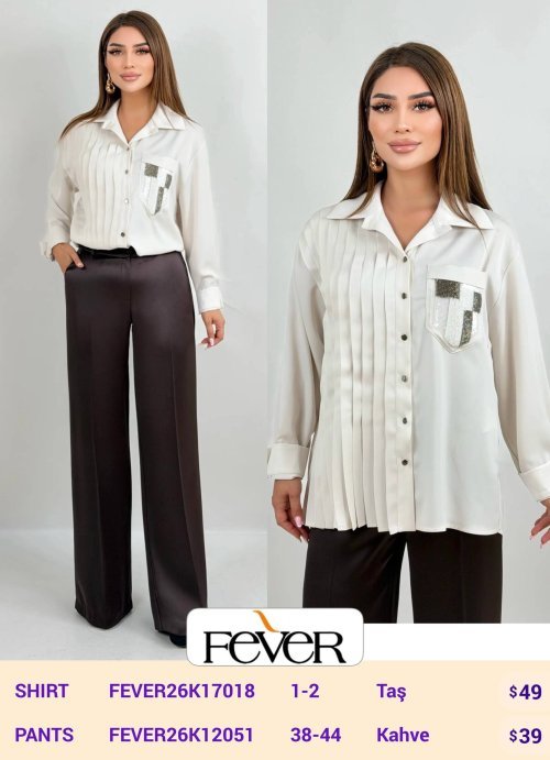Рубашка FEVER (Light gray, модель FEVER26K17018) оптом