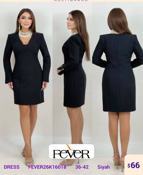 Платье FEVER (Black, модель FEVER26K16018) оптом