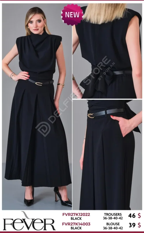 Блузка FEVER (Black, модель FVR27K14003) оптом