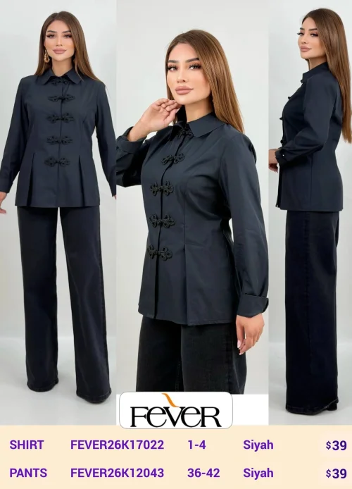 Брюки FEVER (Black, модель FEVER26K12043) оптом