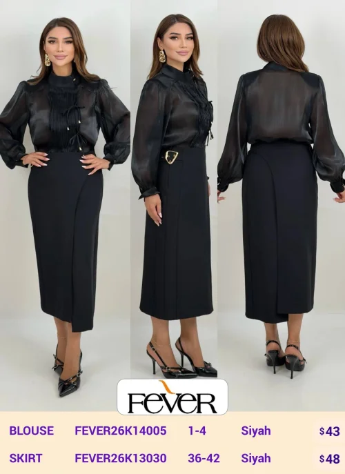 Блузка FEVER (Black, модель FEVER26K14005) оптом