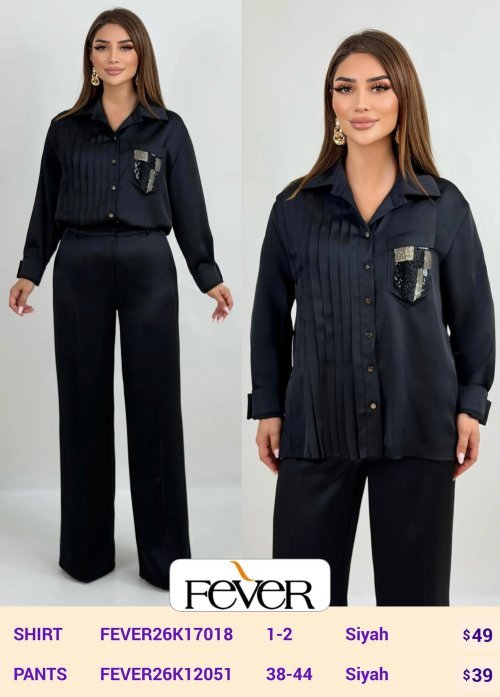 Рубашка FEVER (Black, модель FEVER26K17018) оптом
