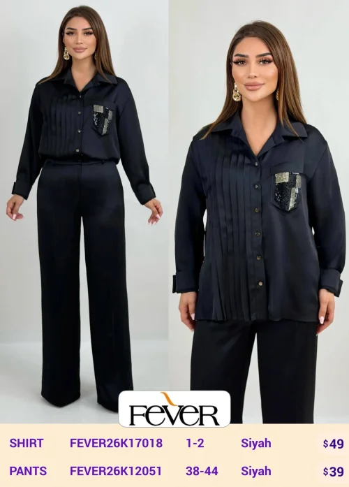 Рубашка FEVER (Black, модель FEVER26K17018) оптом