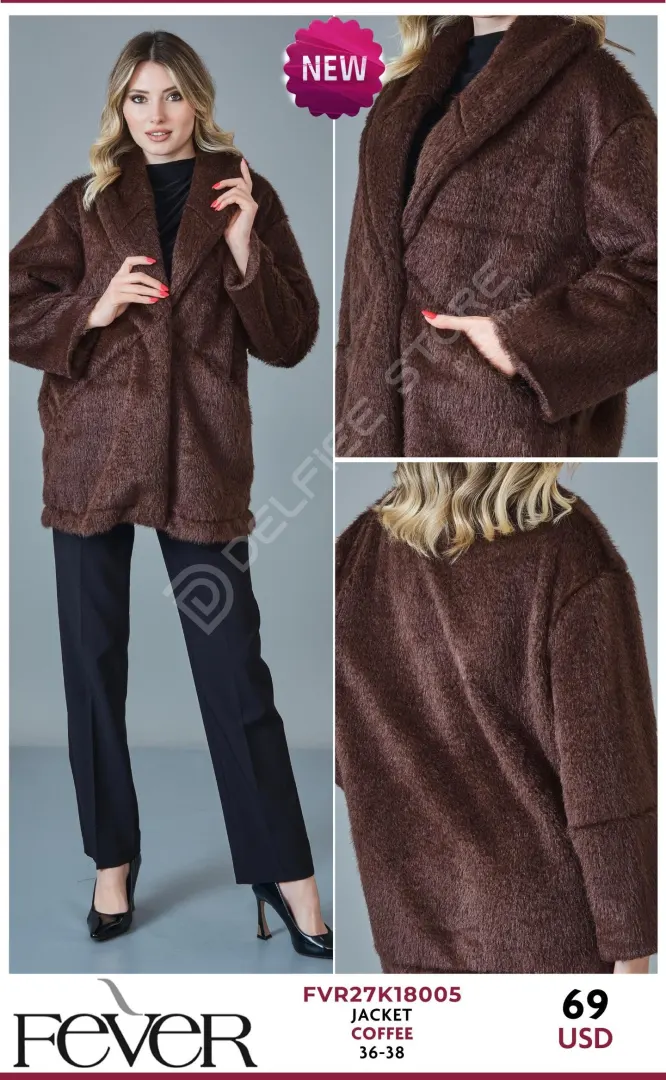 Жакет FEVER (Brown, модель FVR27K18005) оптом