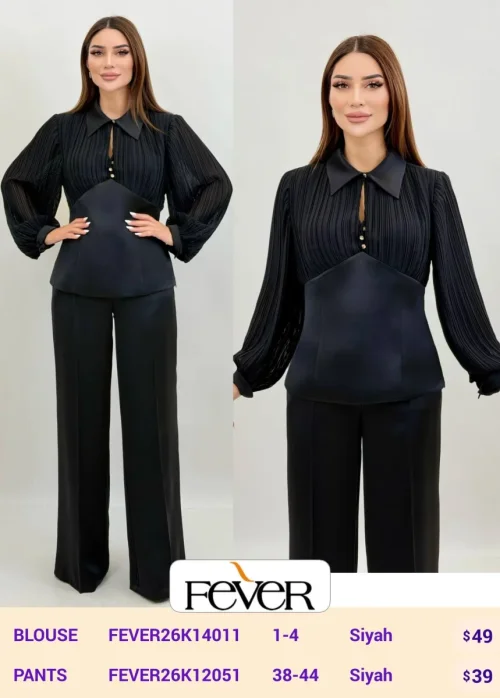 Блузка FEVER (Black, модель FEVER26K14011) оптом