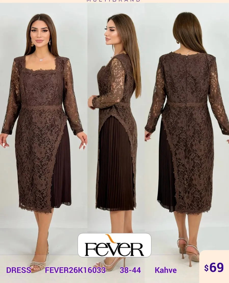 Платье FEVER (Brown, модель FEVER26K16033) оптом