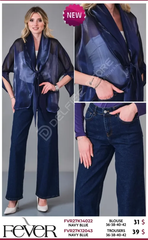 Блузка FEVER (Navy, модель FVR27K14022) оптом