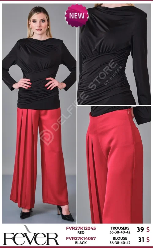 Блузка FEVER (Black, модель FVR27K14057) оптом
