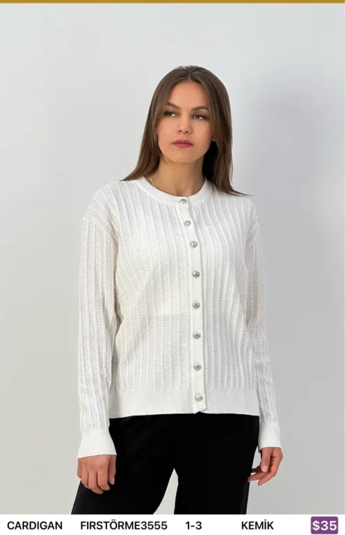Кардиган First Örme (White, модель FIRSTORME3555) оптом