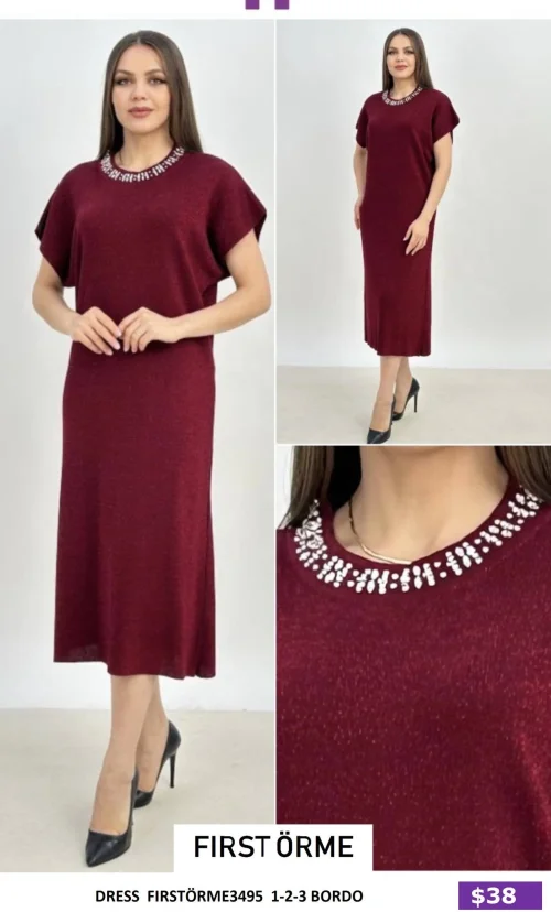 Платье First Örme (Burgundy, модель FIRSTORME3495) оптом