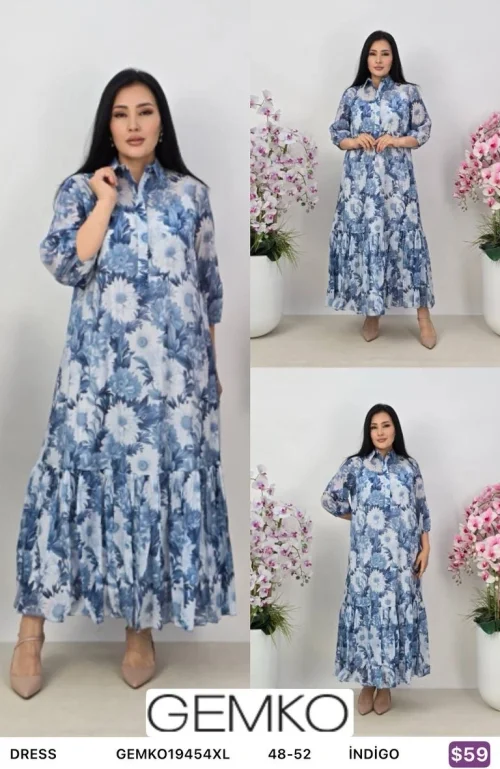 Платье GEMKO (Темно-синий, модель GEMK019454XL) оптом