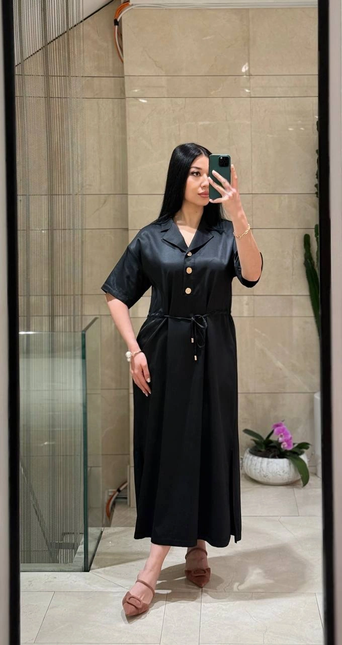 Платье, Gizia Classic, Черный, модель MZN010, женская одежда оптом из Турции, Лалели