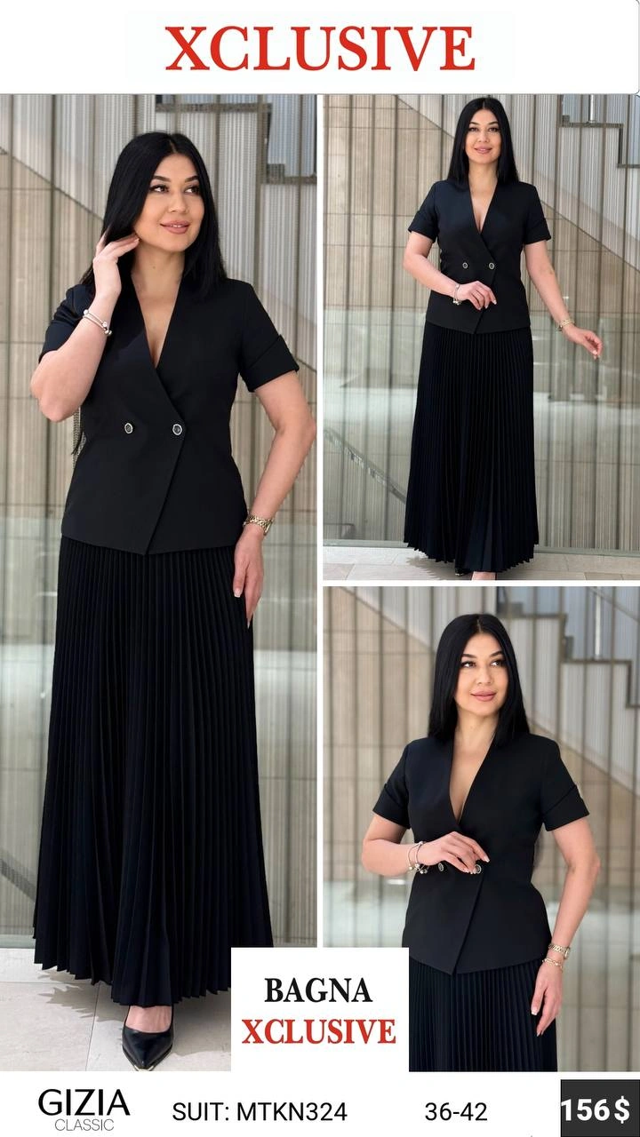 Костюм, Gizia Classic, Черный, модель MTKN324, женская одежда оптом из Турции, Лалели