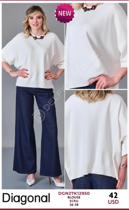 Блузка GREEN&COUNTRY (Cream, модель DGN27K12950) оптом