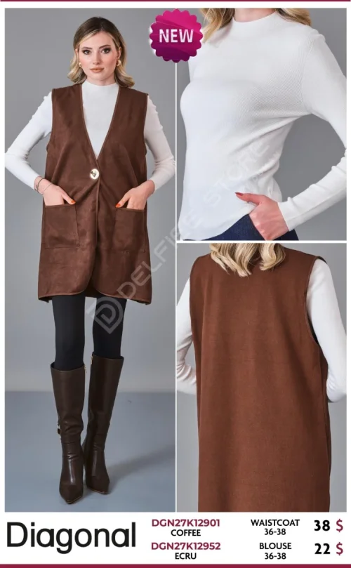 Жилет GREEN&COUNTRY (Brown, модель DGN27K12901) оптом