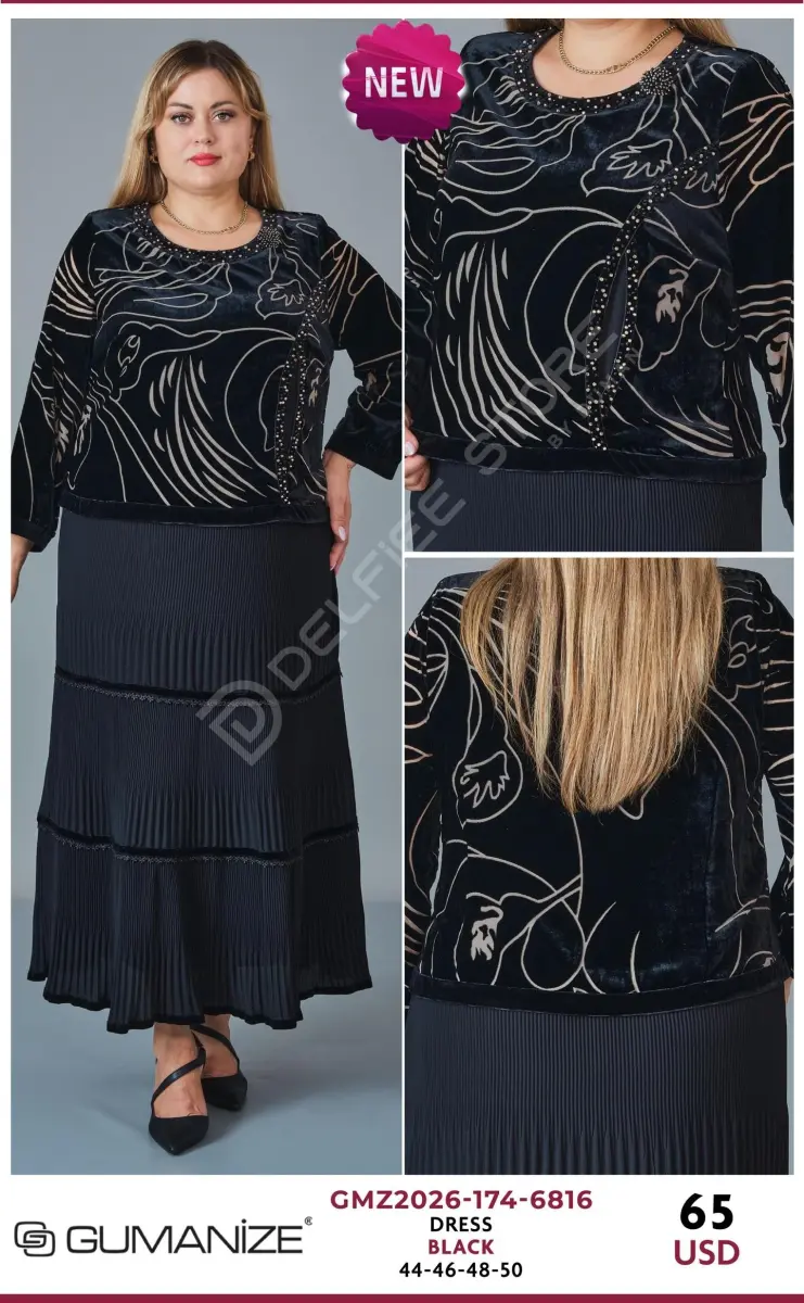 Платье GUMANIZE (Black, модель GMZ2026-174-6816) оптом