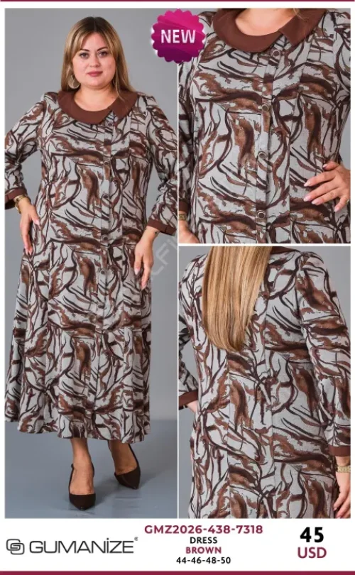 Платье GUMANIZE (Brown, модель GMZ2026-438-7318) оптом