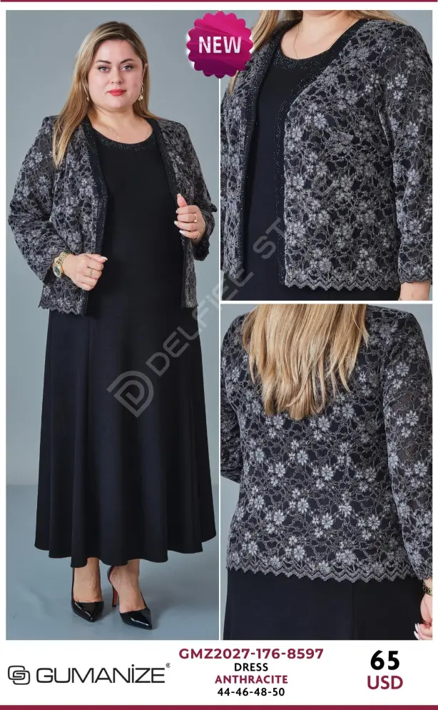 Платье GUMANIZE (Dark gray, модель GMZ2027-176-8597) оптом