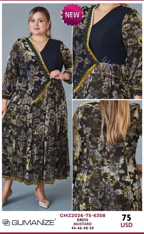 Платье GUMANIZE (Mustard, модель GMZ2026-75-6358) оптом