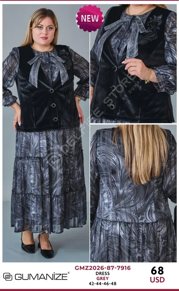 Платье GUMANIZE (Gray, модель GMZ2026-87-7916) оптом