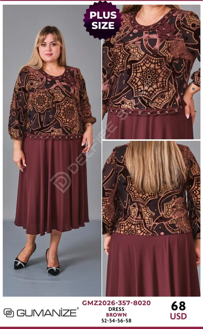 Платье GUMANIZE (Brown, модель GMZ2026-357-8020) оптом