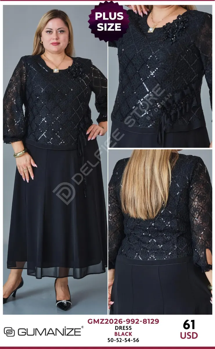 Платье GUMANIZE (Black, модель GMZ2026-992-8129) оптом