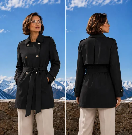 Тренч ICON (Black, модель DSW-26-TRE-0007) оптом