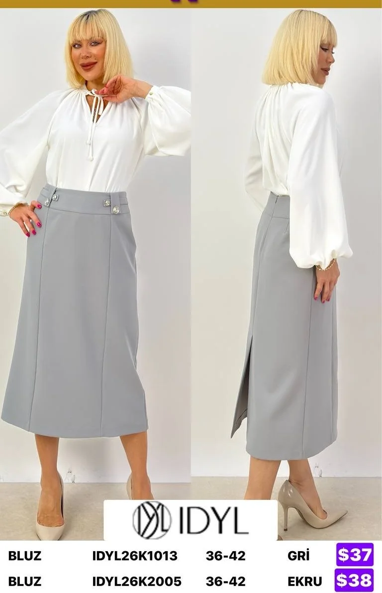 Блузка IDYL (Gray, модель IDYL26K1013) оптом