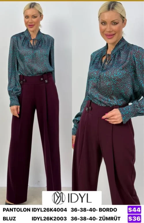 Блузка IDYL (Emerald, модель IDYL26K2003) оптом