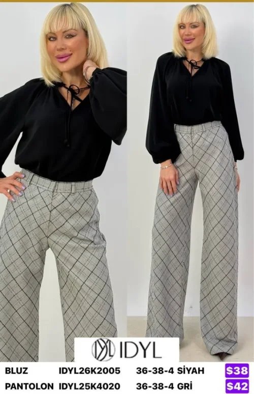 Брюки IDYL (Gray, модель IDYL25K4020) оптом