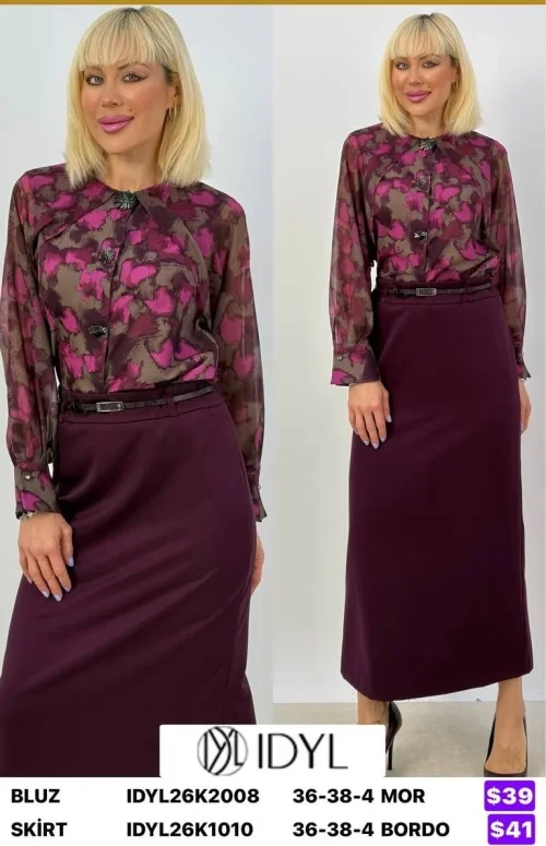 Юбка IDYL (Burgundy, модель IDYL26K1010) оптом