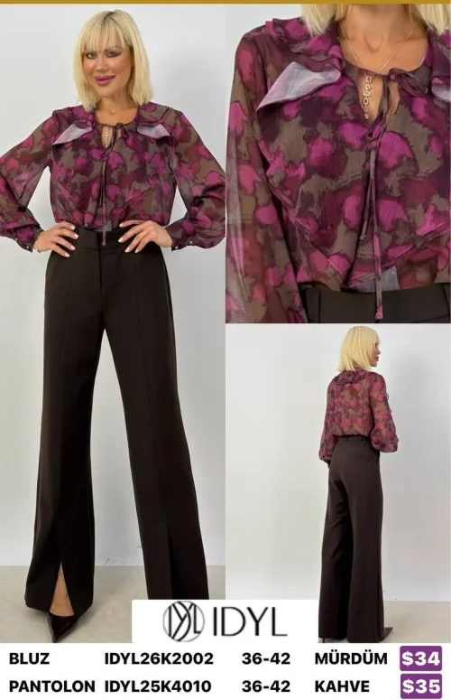 Блузка IDYL (Purple, модель IDYL26K2002) оптом